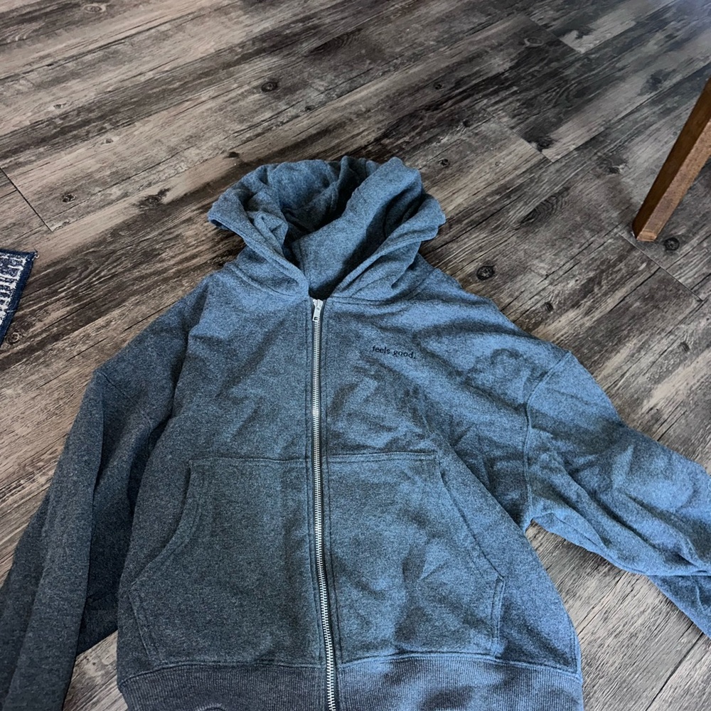 P'tula Gray Zip-Up Hoodie